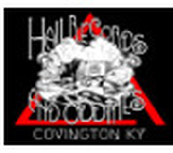 Hail Records & Oddities logo: a black triangular badge with a skull motif, "Covington KY" beneath it